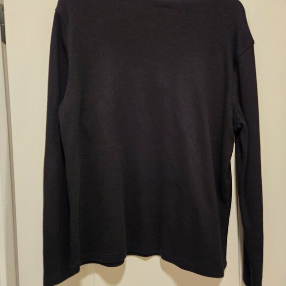 Women's black cotton/polyester long sleeved holiday t-shirt size XL - Picture 4 of 4
